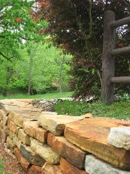 Dry Stack Sandstone Retaining Wall - Missouri