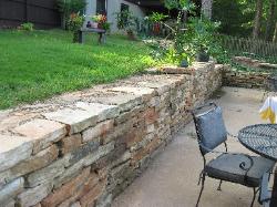 Sturdy Retaining Wall - Thick Flat Stone Dry Stack