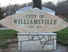 City Welcome Sign - Natural Stone Monument - Williamsville, MO