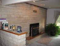 Buff White Sandstone Fireplace - Williamsville, MO