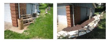 before and after - Saint Louis sandstone walkway project