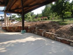 Thin Veneer sandstone retaining wall in Augusta, MO