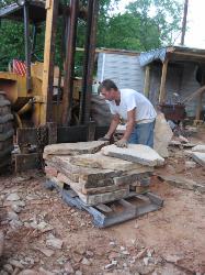 Stones of all sizes (flags, steppers, and small filler) are used when stacking to ensure the promised square footage.  