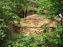 thick sandstone wall stone - retaining wall - washington MO